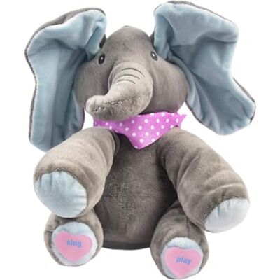 YYZGGLING Peek-a-Boo Set van 3 elektrische pluche dieren, pluche speelgoed met muziekogen, kleine olifant, zingend speelgoed YYZGGLING Peek-a-Boo Set van 3 elektrische pluche dieren, pluche speelgoed met muziekogen, kleine olifant, zingend speelgoed