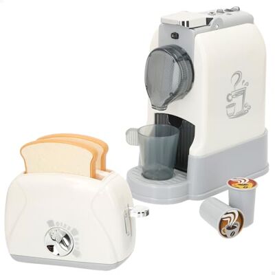 COLORBABY Koffiezetapparaat en broodrooster set voor speelgoed, realistisch licht en geluiden, keukenaccessoires voor kinderen, inclusief capsules, sneetjes brood, speelgoed voor kinderen vanaf 3 jaar COLORBABY Koffiezetapparaat en broodrooster set voor speelgoed, realistisch licht en geluiden, keukenaccessoires voor kinderen, inclusief capsules, sneetjes brood, speelgoed voor kinderen vanaf 3 jaar