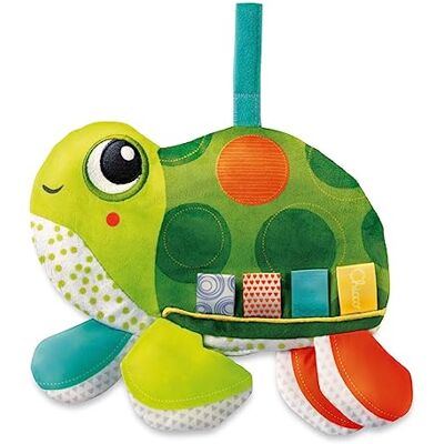 Chicco My First Turtle, stoffen rammelaar met etiketten, babyspeelgoed met verschillende texturen, rammelaar binnen, speelgoed voor baby's 3 maanden, meerkleurig schildpad Chicco My First Turtle, stoffen rammelaar met etiketten, babyspeelgoed met verschillende texturen, rammelaar binnen, speelgoed voor baby's 3 maanden, meerkleurig schildpad