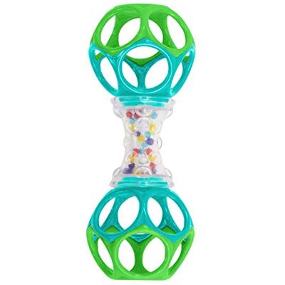 Bright Starts 81107, Oball, rammelbal, speelgoed voor onderweg, interactief babyspeelgoed, grijpbal, motoriekspeelgoed voor baby's en peuters vanaf de geboorte,1 stuk (1er-pakket),blauw Bright Starts 81107, Oball, rammelbal, speelgoed voor onderweg, interactief babyspeelgoed, grijpbal, motoriekspeelgoed voor baby's en peuters vanaf de geboorte,1 stuk (1er-pakket),blauw