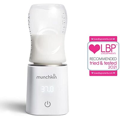 Munchkin Nieuwe flessenwarmer met 37 graden perfecte temperatuur, elke keer, wit Munchkin Nieuwe flessenwarmer met 37 graden perfecte temperatuur, elke keer, wit