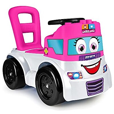 Feber Eerste stappen Moto Ambulanza 3 in 1: Kinderwagen en stappen, eerste stappen en spel met de blokken voor het leren van vormen en kleuren, voor kinderen en vanaf 18 maanden, 800013223 Feber Eerste stappen Moto Ambulanza 3 in 1: Kinderwagen en stappen, eerste stappen en spel met de blokken voor het leren van vormen en kleuren, voor kinderen en vanaf 18 maanden, 800013223