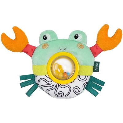 Fehn Roterende krab rammelaar, motorisch speelgoed om de zintuigen en motoriek te stimuleren, vangt en lawaai, speelgoed voor baby's en kinderen vanaf 3 maanden Fehn Roterende krab rammelaar, motorisch speelgoed om de zintuigen en motoriek te stimuleren, vangt en lawaai, speelgoed voor baby's en kinderen vanaf 3 maanden