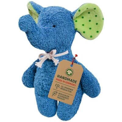 Efie , rammelaar olifant blauw, GOTS gecertificeerd Efie , rammelaar olifant blauw, GOTS gecertificeerd