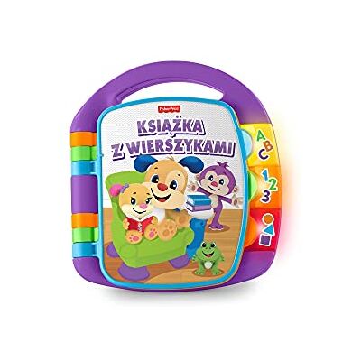 Fisher-Price Het boek met liedjes Ridi en leren, boekje met kinderliedjes die het kind aanmoedigen om pagina's te draaien en te zingen, spelletjes voor kinderen 1 jaar, 6 maanden, Poolse editie, FRC70 Fisher-Price Het boek met liedjes Ridi en leren, boekje met kinderliedjes die het kind aanmoedigen om pagina's te draaien en te zingen, spelletjes voor kinderen 1 jaar, 6 maanden, Poolse editie, FRC70
