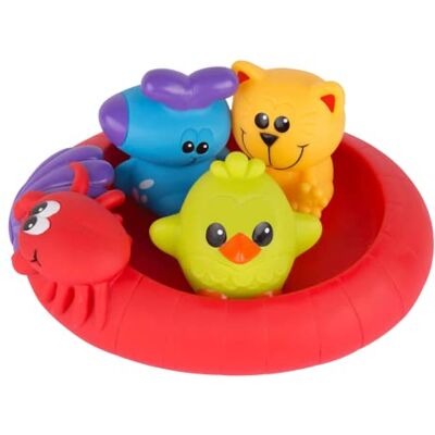 Playgro Badspeelgoed met 3 drijvende vrienden: waterdicht, vuilafstotend, volledig verzegeld, vanaf 6 maanden, badspeelgoed, BPA-vrij, meerkleurig Playgro Badspeelgoed met 3 drijvende vrienden: waterdicht, vuilafstotend, volledig verzegeld, vanaf 6 maanden, badspeelgoed, BPA-vrij, meerkleurig