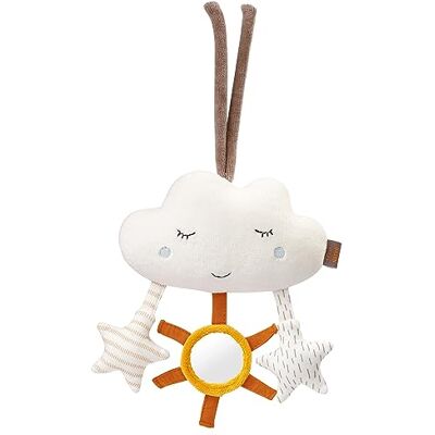Fehn 052343 Mini Mobile Wolke NATUR motorspeelgoed met biologisch katoen (kbA) om op te hangen voor thuis en onderweg voor baby's en peuters vanaf 0 maanden Fehn 052343 Mini Mobile Wolke NATUR motorspeelgoed met biologisch katoen (kbA) om op te hangen voor thuis en onderweg voor baby's en peuters vanaf 0 maanden