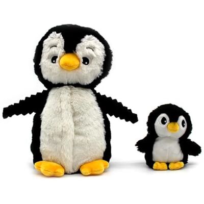 Les Déglingos Les Ptipotos by Glissou Le Pinguïn Maman Baby zacht pluche dier ideaal cadeau voor geboorte zwart en wit 16 cm Les Déglingos Les Ptipotos by Glissou Le Pinguïn Maman Baby zacht pluche dier ideaal cadeau voor geboorte zwart en wit 16 cm