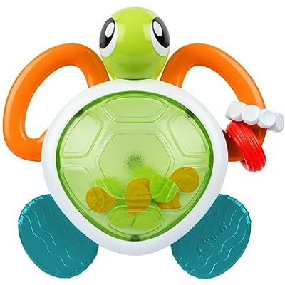Chicco Elektronische rammelaar, schildpad, multifunctioneel speelgoed met lichten en geluiden, tandjes van zacht kunststof, handwerk, sensorisch spel, gemakkelijk vast te houden, baby's van 6 tot 36 Chicco Elektronische rammelaar, schildpad, multifunctioneel speelgoed met lichten en geluiden, tandjes van zacht kunststof, handwerk, sensorisch spel, gemakkelijk vast te houden, baby's van 6 tot 36