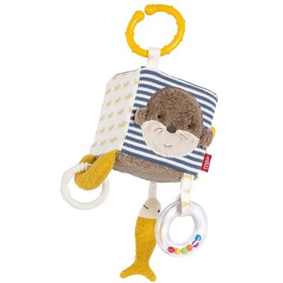 Fehn Otter Activiteitskubus, motoriekubus, speelgoed met klemmen om op te hangen, voor baby's en peuters vanaf 0 maanden, afmetingen: 10 x 10 cm Fehn Otter Activiteitskubus, motoriekubus, speelgoed met klemmen om op te hangen, voor baby's en peuters vanaf 0 maanden, afmetingen: 10 x 10 cm