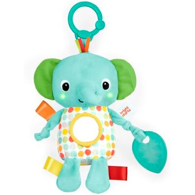 Bright Starts , Huggin' Lights muziekspeelgoed met verlichting, olifant, pluche, ideaal voor kinderwagens of ligstoelen, uniseks, 0-6 maanden Bright Starts , Huggin' Lights muziekspeelgoed met verlichting, olifant, pluche, ideaal voor kinderwagens of ligstoelen, uniseks, 0-6 maanden