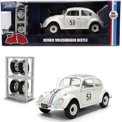 Jada Herbie The Love Bug Volkswagen Beetle Hollywood Rides 1:24 Die-gegoten voertuig met bandenspeelgoed Jada Herbie The Love Bug Volkswagen Beetle Hollywood Rides 1:24 Die-gegoten voertuig met bandenspeelgoed