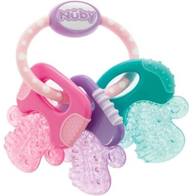 Nuby 567 Baby Speelgoed Koelbijtsleutels met 3 sleutels, voor 3 keer langer actieve koude, voor baby's vanaf 3 maanden,6.35 x 1.27 x 13.97 cm, roze Nuby 567 Baby Speelgoed Koelbijtsleutels met 3 sleutels, voor 3 keer langer actieve koude, voor baby's vanaf 3 maanden,6.35 x 1.27 x 13.97 cm, roze