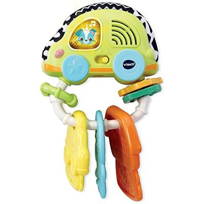 VTech Mijn sensorische rammelaar voor magische sleutels, interactieve rammelaar voor baby's, gemaakt van duurzamere materialen, autospeelgoed, geboortecadeau voor baby's vanaf 3 maanden inhoud in het Frans VTech Mijn sensorische rammelaar voor magische sleutels, interactieve rammelaar voor baby's, gemaakt van duurzamere materialen, autospeelgoed, geboortecadeau voor baby's vanaf 3 maanden inhoud in het Frans