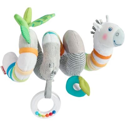 HABA 2012363001 Beweegbare stoffen spiraal voor baby's met rammelaar, spiegel en grijpelementen, motorisch speelgoed vanaf 0 jaar, voor reiswieg, kinderwagen en bed HABA 2012363001 Beweegbare stoffen spiraal voor baby's met rammelaar, spiegel en grijpelementen, motorisch speelgoed vanaf 0 jaar, voor reiswieg, kinderwagen en bed