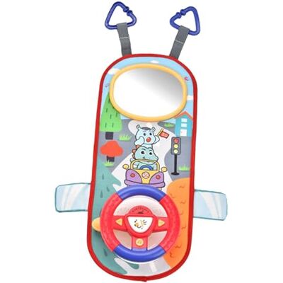RCGOFOLLOW Draagbaar autostuurwiel voor kinderen met 360 graden rotatie, geluidseffecten en heldere kleuren. Leuk speelgoed voor kinderzitje. Interactief leren voor baby. RCGOFOLLOW Draagbaar autostuurwiel voor kinderen met 360 graden rotatie, geluidseffecten en heldere kleuren. Leuk speelgoed voor kinderzitje. Interactief leren voor baby.