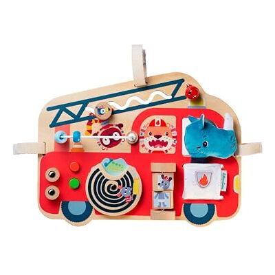 LILLIPUTIENS 83180 Activiteitenbord voor baby's, brandweerwagen, ideaal om alleen te spelen, interactief speelgoed, Busy Board, vanaf 12 maanden LILLIPUTIENS 83180 Activiteitenbord voor baby's, brandweerwagen, ideaal om alleen te spelen, interactief speelgoed, Busy Board, vanaf 12 maanden