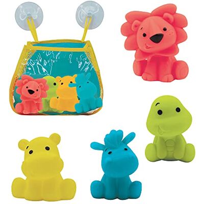 LUDI 4 badsproeiers + 1 opbergnet 4 sprinklers om in bad of op het strand te spelen Babybadspeelgoed van zacht kunststof Vanaf 10 maanden LUDI 4 badsproeiers + 1 opbergnet 4 sprinklers om in bad of op het strand te spelen Babybadspeelgoed van zacht kunststof Vanaf 10 maanden