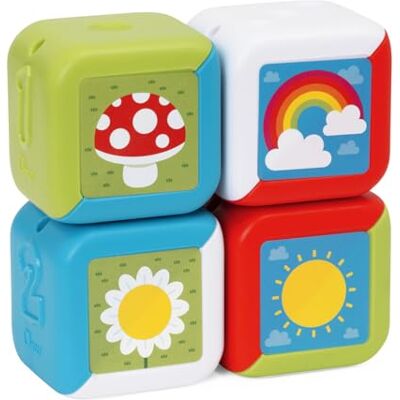 Chicco Set van 4 kleurrijke dierenblokken om te stapelen voor zintuiglijk plezier, handmatige en logische activiteiten, speelgoed voor kinderen, 10-36 maanden Chicco Set van 4 kleurrijke dierenblokken om te stapelen voor zintuiglijk plezier, handmatige en logische activiteiten, speelgoed voor kinderen, 10-36 maanden