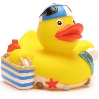 Duckshop I Strandbadeend I Piepende badeend I Badeend L: 8 cm I Cadeau voor vakantiegangers I Cadeau voor verzamelaars Duckshop I Strandbadeend I Piepende badeend I Badeend L: 8 cm I Cadeau voor vakantiegangers I Cadeau voor verzamelaars