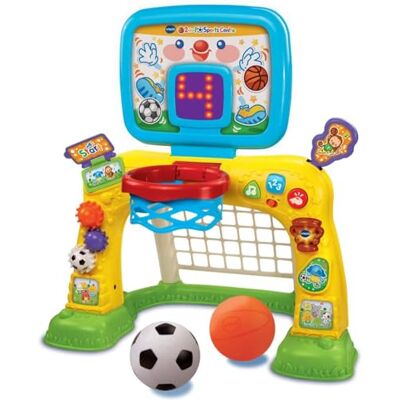 VTech 3-in-1 sportcentrum, interactief babyspeelgoed met kleuren en geluiden, leren met rollenspel, geschikt voor baby's, jongens en meisjes van 12 tot 36 maanden (geel/blauw), Engelse versie, VTech 3-in-1 sportcentrum, interactief babyspeelgoed met kleuren en geluiden, leren met rollenspel, geschikt voor baby's, jongens en meisjes van 12 tot 36 maanden (geel/blauw), Engelse versie,