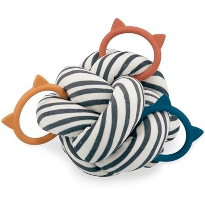 KALOO Babybal met 3 bijtringen ronde sensorische bal voor baby's gemakkelijk te hanteren meerkleurig 16 cm x 16 cm wasbaar vanaf de geboorte K227006 KALOO Babybal met 3 bijtringen ronde sensorische bal voor baby's gemakkelijk te hanteren meerkleurig 16 cm x 16 cm wasbaar vanaf de geboorte K227006