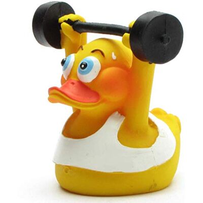 Duckshop I Badeend Gewichtheffen I Piepende eend I Piepende eend L: 7,5 cm I Cadeau Bodybuilder I Verzamelaar Duckshop I Badeend Gewichtheffen I Piepende eend I Piepende eend L: 7,5 cm I Cadeau Bodybuilder I Verzamelaar