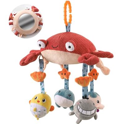 TUMAMA KIDS TUMAMA Kinderwagen 0 2 3 4 6 8 9 12 maanden, spelletjes voor baby's met de spiegel, de stem van de wieg, kinderwagen, pluche Cangrejo rammelaar om op te hangen, speelgoed, cadeau voor geboorte, jongens en meisjes TUMAMA KIDS TUMAMA Kinderwagen 0 2 3 4 6 8 9 12 maanden, spelletjes voor baby's met de spiegel, de stem van de wieg, kinderwagen, pluche Cangrejo rammelaar om op te hangen, speelgoed, cadeau voor geboorte, jongens en meisjes