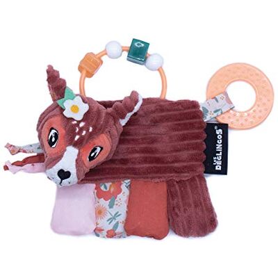 Les Déglingos LES DEGLINGOS Melimelos de hert activiteitenrammelaar – terracotta – speelgoed voor baby's met bijtring – cadeau-idee – vanaf de geboorte – 17 cm Les Déglingos LES DEGLINGOS Melimelos de hert activiteitenrammelaar – terracotta – speelgoed voor baby's met bijtring – cadeau-idee – vanaf de geboorte – 17 cm