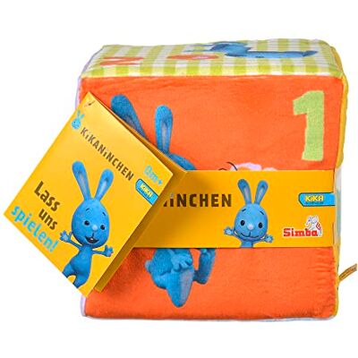 Simba KiKANiNCHEN 109463055 Activiteitenkubus met spelhandleiding en schuimrubberen kern met rammelaar, 16 cm Simba KiKANiNCHEN 109463055 Activiteitenkubus met spelhandleiding en schuimrubberen kern met rammelaar, 16 cm
