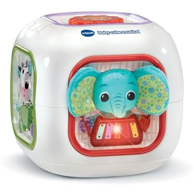 VTech Babykubus met muziek, interactieve en muzikale babyspeelkubus, muzikantdieren, instrumenten, klassieke muziek en kinderliedjes, fijn motorisch spel, cadeau voor baby's vanaf 6 maanden inhoud in het Frans VTech Babykubus met muziek, interactieve en muzikale babyspeelkubus, muzikantdieren, instrumenten, klassieke muziek en kinderliedjes, fijn motorisch spel, cadeau voor baby's vanaf 6 maanden inhoud in het Frans