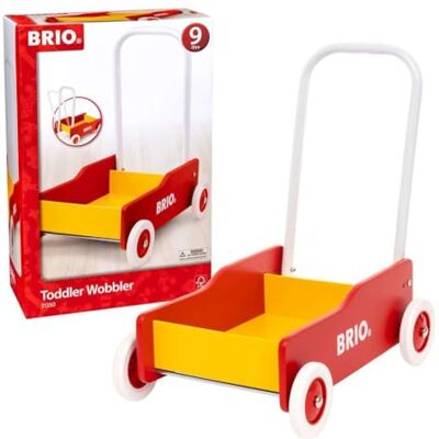 Brio 31350 babyloopwagen rood-geel klassiek voor kinderen vanaf 9 maanden verstelbare handgreep voor aanpassing aan de grootte van het kind en verstelbare rem voor het instellen van de rolsnelheid Brio 31350 babyloopwagen rood-geel klassiek voor kinderen vanaf 9 maanden verstelbare handgreep voor aanpassing aan de grootte van het kind en verstelbare rem voor het instellen van de rolsnelheid