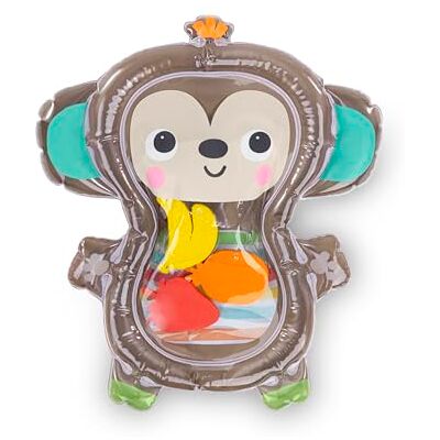 Bright Starts Hungry Monkey Tummy Time Opblaasbare watermat, sensorisch speelgoed voor baby's van 0 tot 6 maanden Bright Starts Hungry Monkey Tummy Time Opblaasbare watermat, sensorisch speelgoed voor baby's van 0 tot 6 maanden