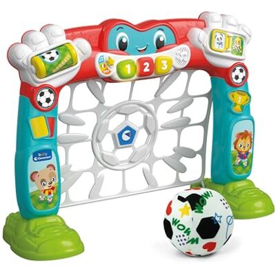 Clementoni Baby Goleador voetbalstandaard voor kinderen met bal, sprekend activiteitencentrum, educatief en interactief spel (in het Italiaans en Engels), kinderen 18 maanden, bord Clementoni Baby Goleador voetbalstandaard voor kinderen met bal, sprekend activiteitencentrum, educatief en interactief spel (in het Italiaans en Engels), kinderen 18 maanden, bord