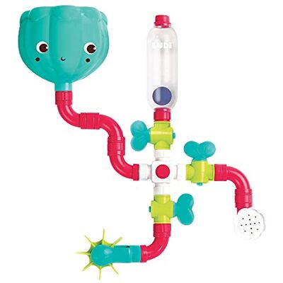 LUDI Bouwwatercircuit Badspeelgoed voor baby's met zuignap 14-delig om te monteren met molen en sproeier Modulair, uitbreidbaar en educatief Bouwspel vanaf 18 maanden LUDI Bouwwatercircuit Badspeelgoed voor baby's met zuignap 14-delig om te monteren met molen en sproeier Modulair, uitbreidbaar en educatief Bouwspel vanaf 18 maanden