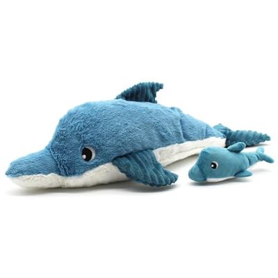 Les Déglingos PTITPOTOS Tofou Le Dauphin Mom Baby Zacht pluche dier Ideaal cadeau voor geboorte Blauw 54 cm Les Déglingos PTITPOTOS Tofou Le Dauphin Mom Baby Zacht pluche dier Ideaal cadeau voor geboorte Blauw 54 cm