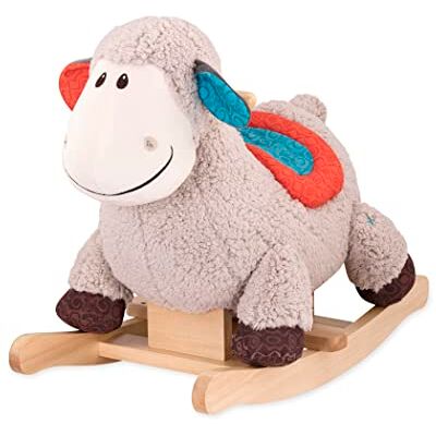 B. toys B. Speelgoed Loopsy Houten schommelschaap Rodeo Rocker Pluche hobbelpaard voor peuters en baby's vanaf 18 maanden B. toys B. Speelgoed Loopsy Houten schommelschaap Rodeo Rocker Pluche hobbelpaard voor peuters en baby's vanaf 18 maanden