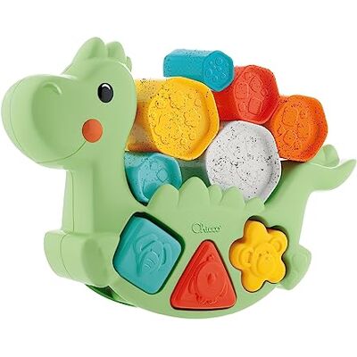 Chicco Lino de Dino 2-in-1 ECO+, evenwichts- en sorteerspel, dinosaurus met 6 cilinders, 3 vormen en 3 activiteiten, gemaakt in Italië van gerecycled kunststof, educatief speelgoed van 1 tot 4 jaar Chicco Lino de Dino 2-in-1 ECO+, evenwichts- en sorteerspel, dinosaurus met 6 cilinders, 3 vormen en 3 activiteiten, gemaakt in Italië van gerecycled kunststof, educatief speelgoed van 1 tot 4 jaar