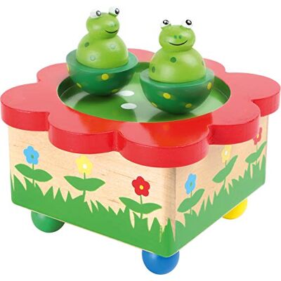 small foot music box "Frog Pond" gemaakt van hout, met kleurrijke kikker dansen op de melody, leeftijd 3 en up, 7541 small foot music box "Frog Pond" gemaakt van hout, met kleurrijke kikker dansen op de melody, leeftijd 3 en up, 7541