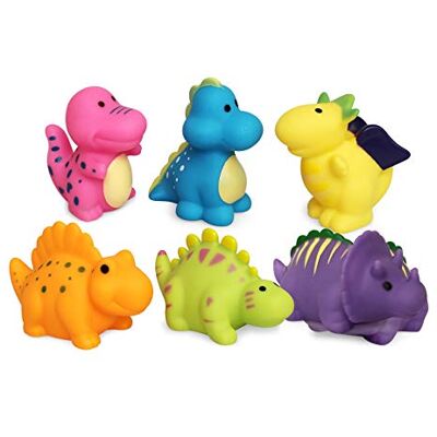 JAYSRIS Dinosaurus badspeelgoed – zacht badtijd speelgoed voor baby's, badkuip leren JAYSRIS Dinosaurus badspeelgoed – zacht badtijd speelgoed voor baby's, badkuip leren