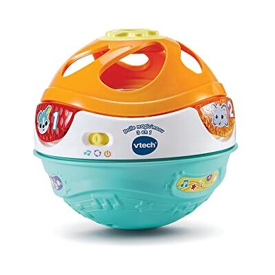 VTech Magic'Moov 3-in-1 bal, die vanzelf vooruitgaat, interactieve trommel en muziekspeelgoed om te rollen, babymotoriek, lichteffecten, cadeau voor baby's vanaf 9 maanden inhoud in het Frans VTech Magic'Moov 3-in-1 bal, die vanzelf vooruitgaat, interactieve trommel en muziekspeelgoed om te rollen, babymotoriek, lichteffecten, cadeau voor baby's vanaf 9 maanden inhoud in het Frans