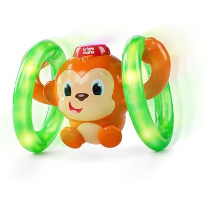 Bright Starts , Roll & Glow, kruipend aapspeelgoed met lichten en geluiden voor 6 maanden en ouder Bright Starts , Roll & Glow, kruipend aapspeelgoed met lichten en geluiden voor 6 maanden en ouder
