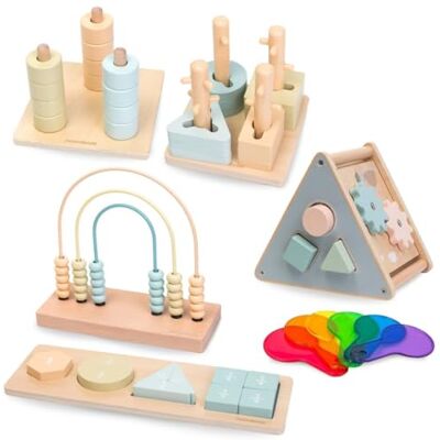 mamabrum Montessori Speelgoed 2-3 Jaar Educatieve Set Regenboog Lice, Vormen, Sorteren, Ulamki, Sensorische Activiteit, Houten Speelgoed voor Cognitieve en Handmatige Ontwikkeling mamabrum Montessori Speelgoed 2-3 Jaar Educatieve Set Regenboog Lice, Vormen, Sorteren, Ulamki, Sensorische Activiteit, Houten Speelgoed voor Cognitieve en Handmatige Ontwikkeling
