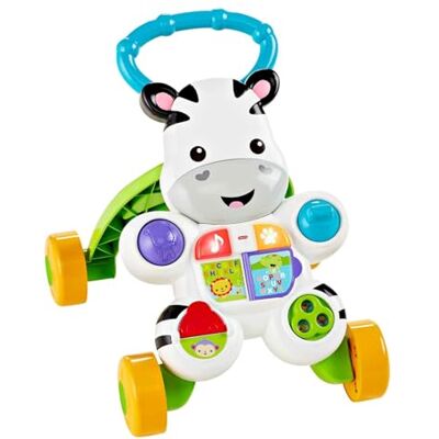 Fisher-Price My Walker Zebra Kleurrijk, helder en muzikaal evolutief en interactief speelgoed om te leren lopen met de baby Loopwagen voor jongens of meisjes vanaf 6 maanden, versie: Spaans, DLD87 Fisher-Price My Walker Zebra Kleurrijk, helder en muzikaal evolutief en interactief speelgoed om te leren lopen met de baby Loopwagen voor jongens of meisjes vanaf 6 maanden, versie: Spaans, DLD87
