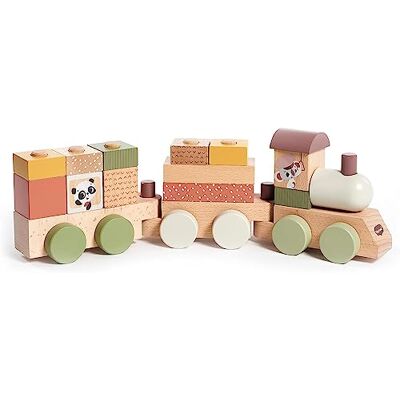 Tiny Love Kleine houten trein, houten speelgoedtrein, Boho Chic Tiny Love Kleine houten trein, houten speelgoedtrein, Boho Chic
