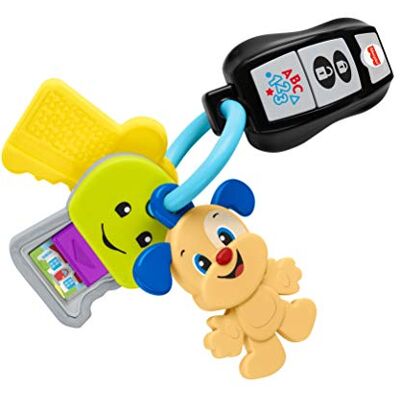 Fisher-Price Lachen en ontwaken, mijn eerste sleutels met afstandsbediening, speelgoed met geluiden en licht, Franse versie, voor baby's en kinderen van 6 maanden tot 3 jaar, GRF24 Fisher-Price Lachen en ontwaken, mijn eerste sleutels met afstandsbediening, speelgoed met geluiden en licht, Franse versie, voor baby's en kinderen van 6 maanden tot 3 jaar, GRF24