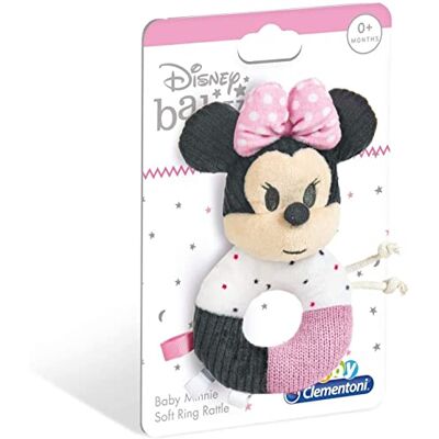 Clementoni Disney Minnie Pluche rammelaar voor baby's, meerkleurig, 0 maanden en ouder Clementoni Disney Minnie Pluche rammelaar voor baby's, meerkleurig, 0 maanden en ouder