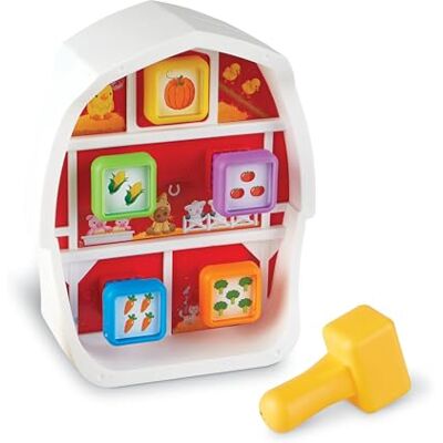 Learning Resources Laag-binnenbank, 3-delig, hameren en spijkeren, leeractiviteiten voor kleuterschool, Montessori-speelgoed voor peuters, vanaf 18 maanden, LER3064 Learning Resources Laag-binnenbank, 3-delig, hameren en spijkeren, leeractiviteiten voor kleuterschool, Montessori-speelgoed voor peuters, vanaf 18 maanden, LER3064