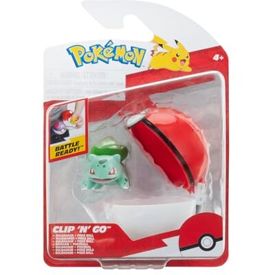 Pokémon Pokemon PKW Clip 'N' Go (Bulbasaur #1 met Poké Ball) W18 Pokémon Pokemon PKW Clip 'N' Go (Bulbasaur #1 met Poké Ball) W18