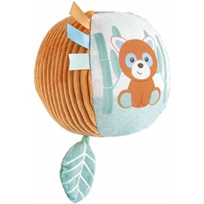 Chicco My Sweet Dou Dou Sensorische pluche bal, verschillende stoffen en activiteiten, met etiketten en spiegel, rammelaar bij het rollen, babyspeelgoed, 6 maanden, meerkleurig Chicco My Sweet Dou Dou Sensorische pluche bal, verschillende stoffen en activiteiten, met etiketten en spiegel, rammelaar bij het rollen, babyspeelgoed, 6 maanden, meerkleurig